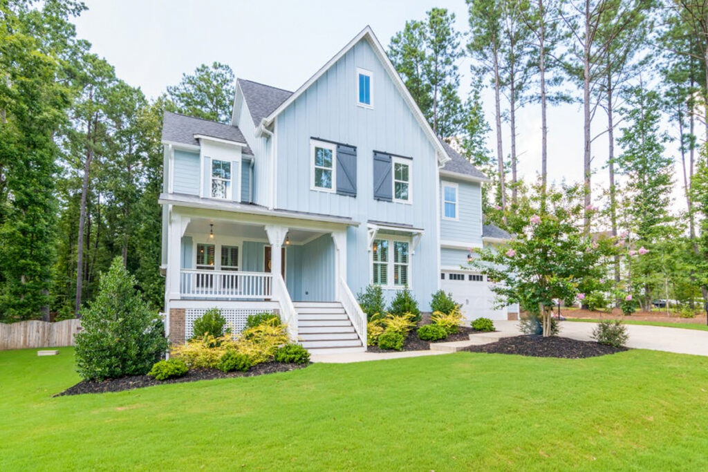 Clean, well-maintained residential lawn after spring cleanup in Appleton Wisconsin